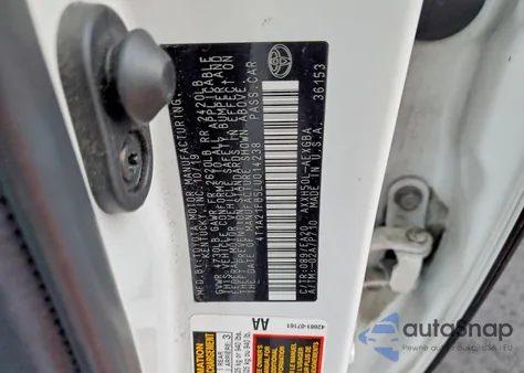 2020 Toyota Avalon Xle from USA, damaged, VIN 4T1A21FB5LU014238